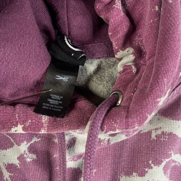 Volcom Sweatshirt Mens Large Hoodie Lavender Fleece Sweater Surf Skate Pullover - Picture 10 of 11